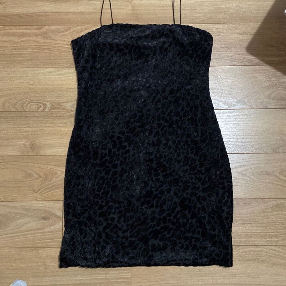 Wild‎ fable black leopard dress size small